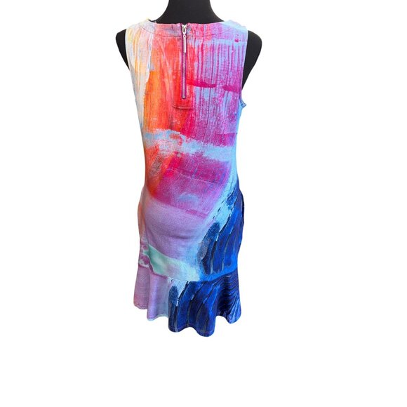 New Claire Desjardins Multi-Color S/P Bamboo Dress  Wrinkle Free Travel Office - Picture 3 of 11